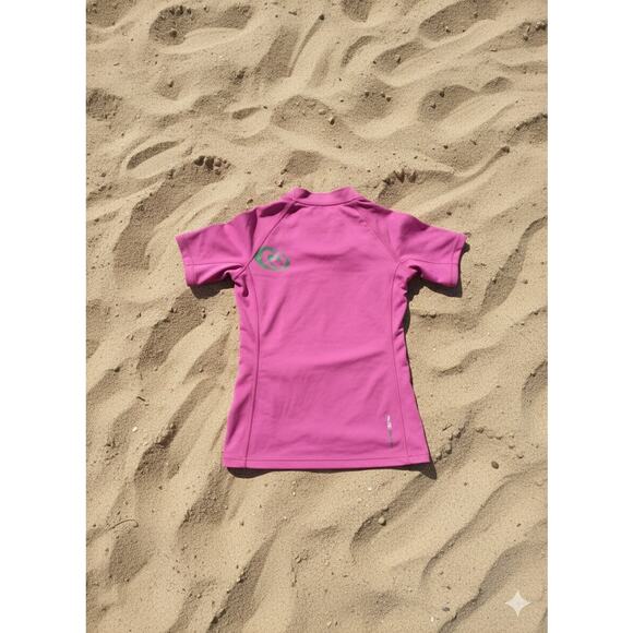 Rip Curl Hot Pink Rash Guard Sz. M (10) 50+ UPF - Picture 2 of 3